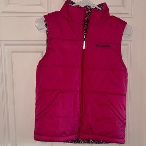 Columbia Fuchsia Reversible Puffer Vest